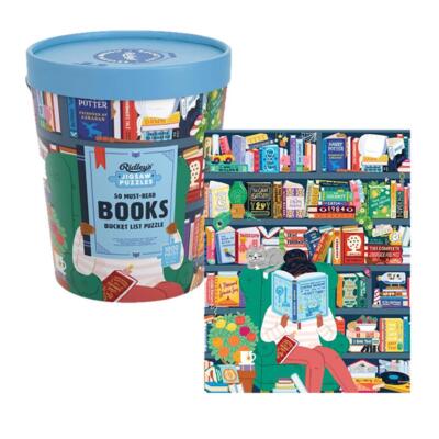 50 Must-Read Books of the World Bucket List Jigsaw Puzzle 1000