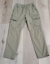 H M Girls Pull-on Pants Olive Green Size 8 Pre-Owned