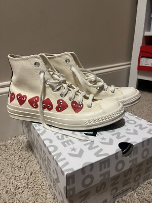 Converse Comme des Garçons High Top Multi Heart With Box