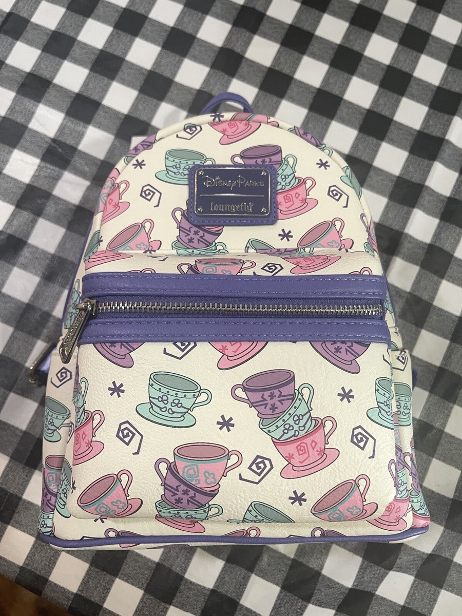 RARE Loungefly Alice In Wonderland Floral Tea Party Backpack Wallet Set NWT NWT Loungefly Mini Backpack Alice Mad Hatter Tea Party  main image 4