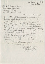 Johnny Nee Yankees Autographed Signed Letter To Ed Barrow AMCo COA 9060