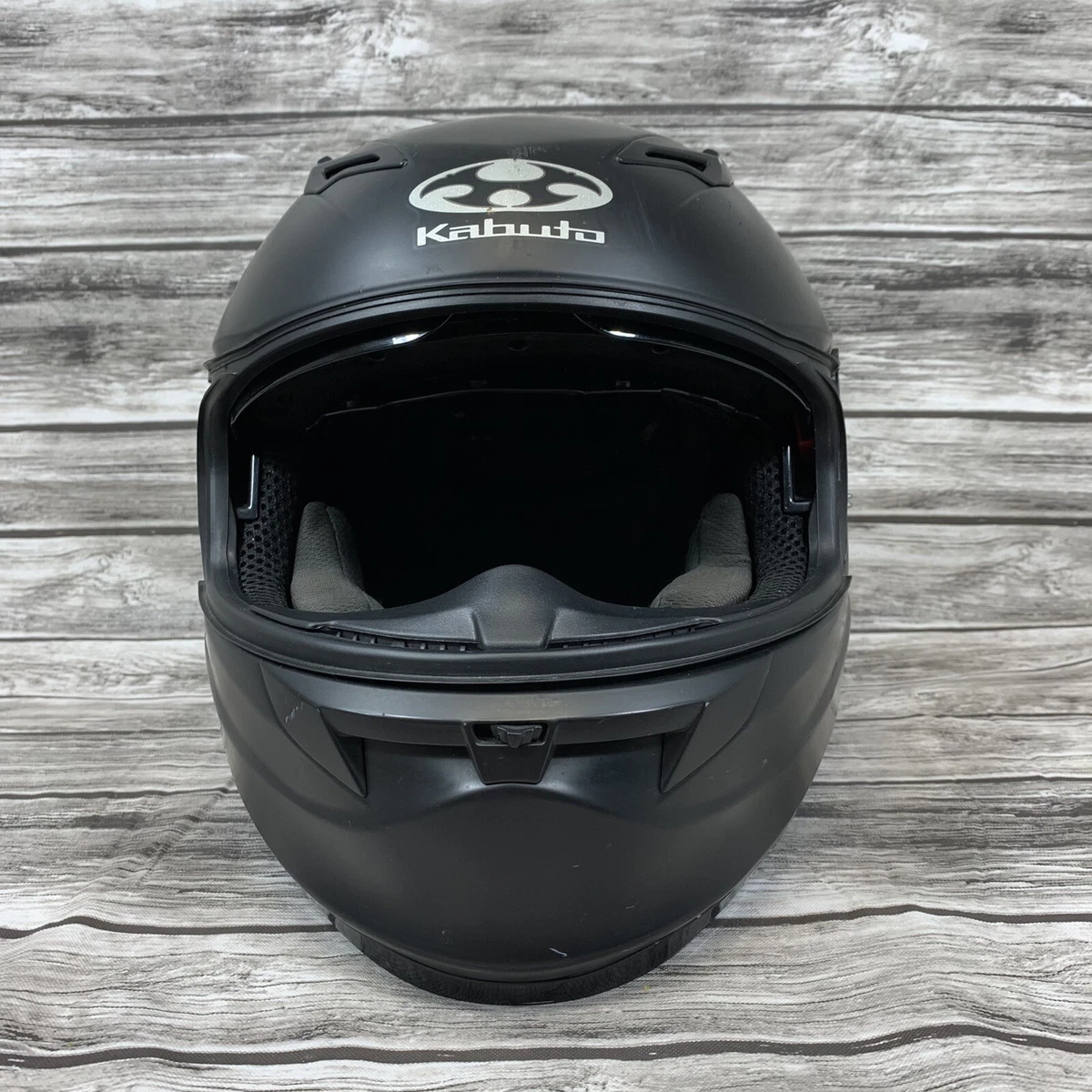 Kabuto Kamui Motorcycle Helmet - L - Hi-Vis Black - w/ Pinlock insert