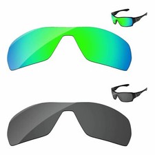 Lenslog Black  Bluish Green Polarized Replacement Lenses For-Oakley Offshoot