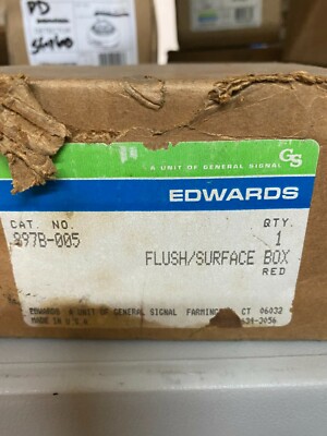 NOS Edwards - EST 897B-005 Flush / Surface Box - Red