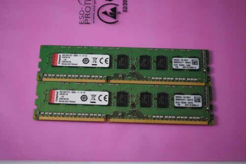 16GB (2x 8GB) DDR3 RAM PC3-12800E 1600 MHz Ram Kingston Intel Server Board S1200 - Picture 1 of 2