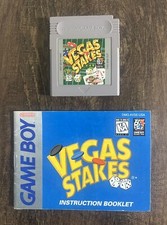 Vegas Stakes (Nintendo Gameboy Original, GBO, 1995) Cartridge & Manual - Tested