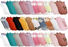 30 Pairs Unisex Low Cut Ankle Socks, Bulk Pack, Fun Cute,Patterned Colorful Soft