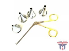 4pc Set Ear Speculum Micro Alligator 3" ENT Surgical Nasal Instruments