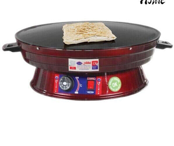 Yildiz Elektrischer Fladenbäcker Crepes-Maker Katmer Yufka Gözleme Sac 2000W