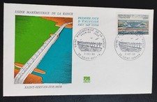 ENV PREMIER 1ER JOUR 1966 TIMBRE  USINE DE LA RANCE OBLITÉRÉ St SERVAN N°1507