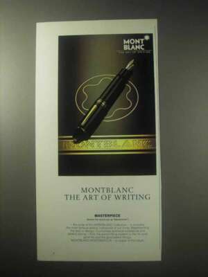 1985 montblanc meisterstuck pen ad art of writing ebay 1985 montblanc meisterstuck pen