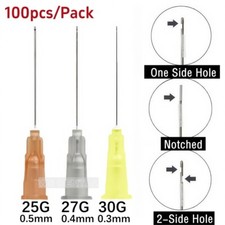 Dental Disposable Endo Irrigation Needle Syringe Tips 25/27/30G Side Hole Notch