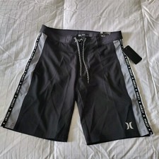 NWT Hurley Found Nation Victory Blocked Board Short Sz. 28 NEW Black