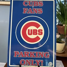 Vintage Tag Express 1997 Cubs Fans Parking Sign