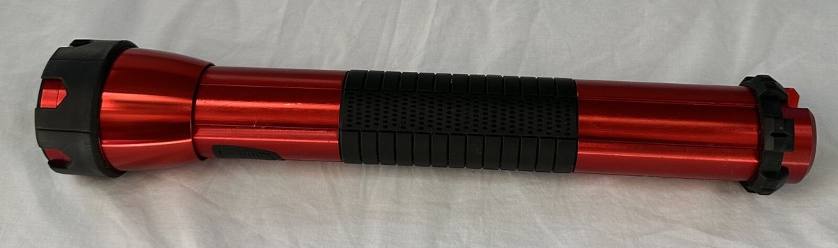 SNAP-ON Red Anodized Aluminum 3D-Cell Flashlight Rubber Grip 13