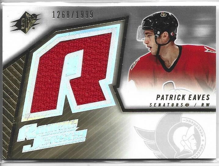 05-06 SPx Rookie Jersey /1999 Patrick Eaves #149