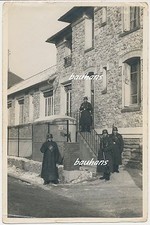 Frankreich Soldaten Luftwaffe-Mantel-Stahlhelm-Gewehr-Wachposten 2.WK (i51)