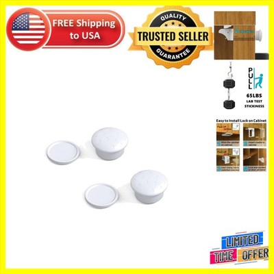 Easy Install Magnetic Cabinet Locks for Baby Proofing   2 Keys Included