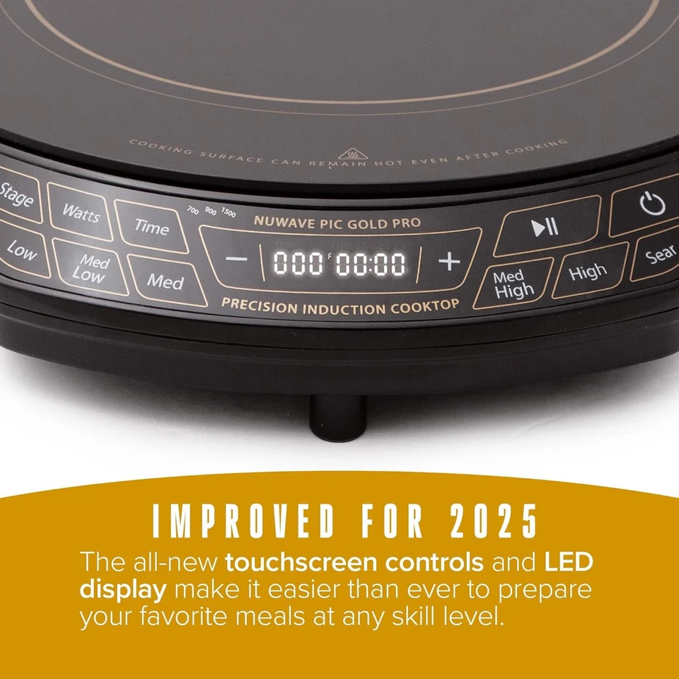 Nuwave Gold Pro Precision Induction Cooktop, Large 8” Heating Coil, 12” Heat - Image 4 of 4