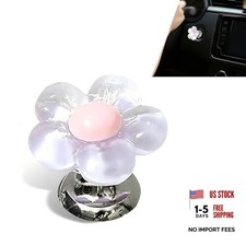 Car Engine Start Button Cover, Resin Flower Vehicle Engine Push 1 PC Purple