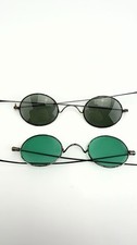 Lot of 2 Antique 1800s Civil War Era Eyeglasses Spectacles Frames  Glass