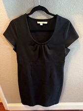 Boden Black Short Sleeve Stretch Jersey Sheath Dress Size 10R EUC