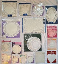 Vintage Lace Doilies William Sonoma Wilton Hearts Circles Squares Eggs 17 Packs