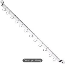 14 Hooks Kitchen Utensil Rack | Wall Mounted Gourmet Rail Organizer