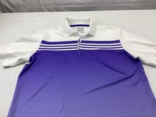 Adidas Golf Polo Shirt Mens Medium Purple Climacool Performance