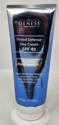 Dr. Denese SPF 40 Tinted Defense Day Cream  6 oz Natural Shade EXP 05/2027