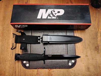 Smith & Wesson M&P Dagger Bayonet 6.5'' Stainless Steel Blade Mortise Slot Sheath