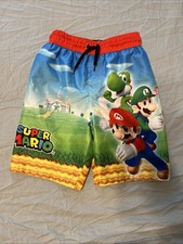Boys Mario Swim Shorts Size 7