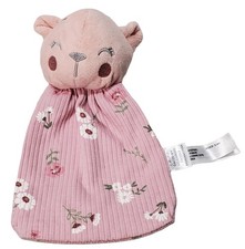 DreamGro Pink Bear Floral Baby Plush Lovey Security Blanket