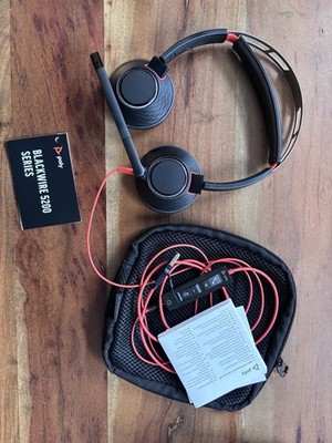 Poly Plantronics Backwire 5200 Over-Ear Headset Home Office Business Blackwire