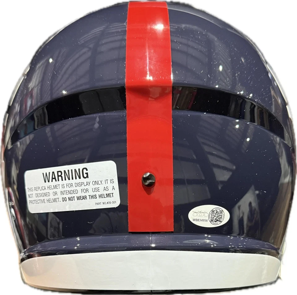 Casco de velocidad réplica tamaño completo firmado por Lawrence Taylor de los Gigantes de Nueva York JSA Bad Mofo Foto 4 de 4