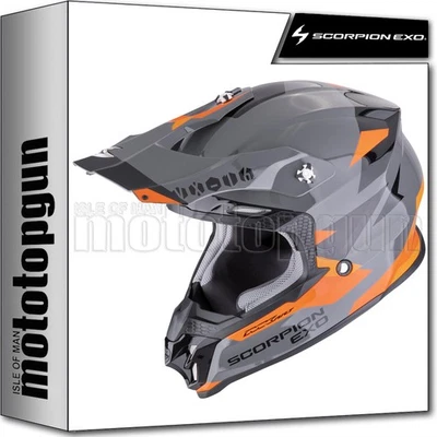 SCORPION CASQUE OFF-ROAD POUR MOTO VX-16 EVO AIR ROD GRIS ORANGE L - Photo 1/3