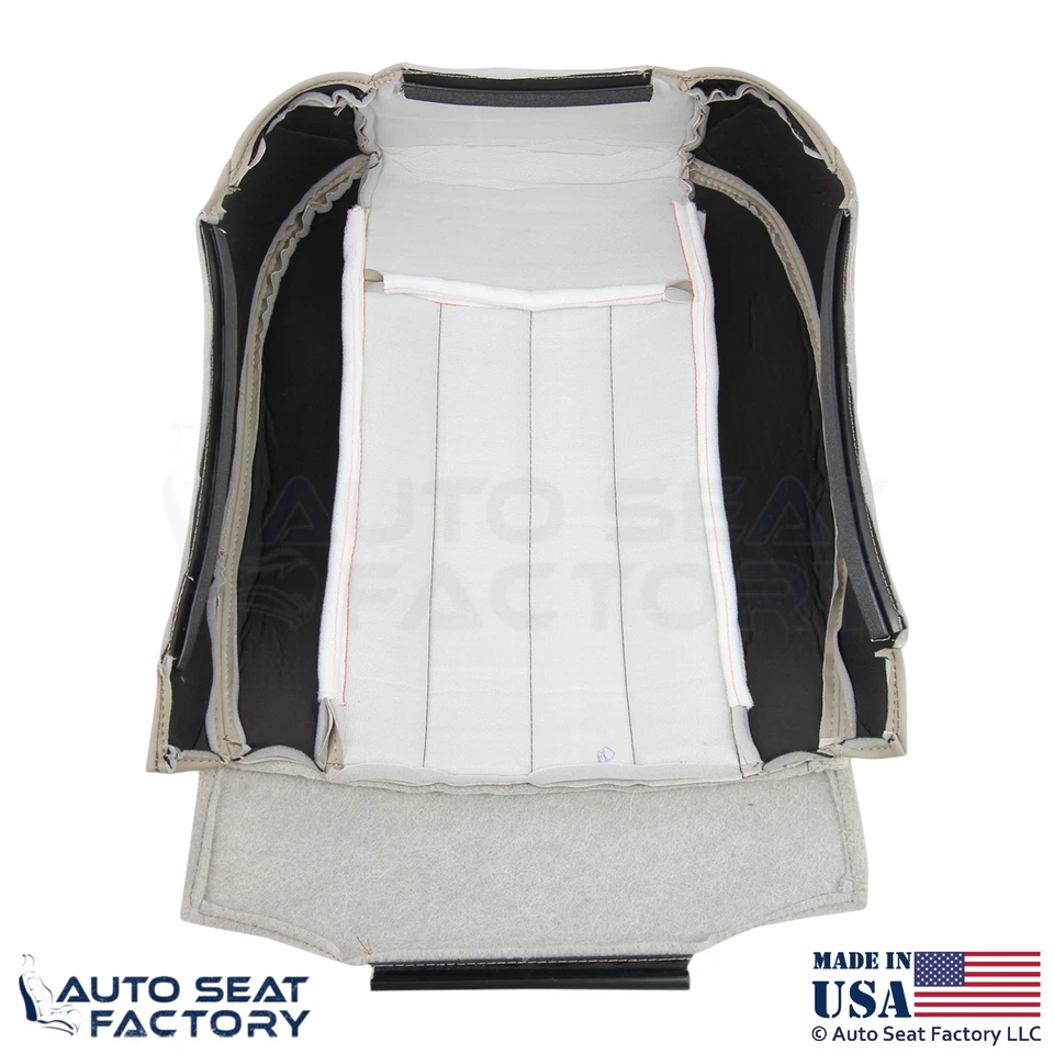 Cubiertas de asiento delanteras inferiores de cuero genuino tostadas para Dodge Durango 2004-2006 Foto 3 de 4