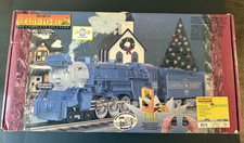 MTH O Rail King Ready to Run Set Christmas Express Blue Bantam Pacific 30-4095-0