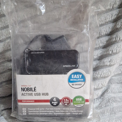 Speedlink Nobile Active USB 2.0 Hub 4-Port 1:4 USB-A 1,4 m Schwarz