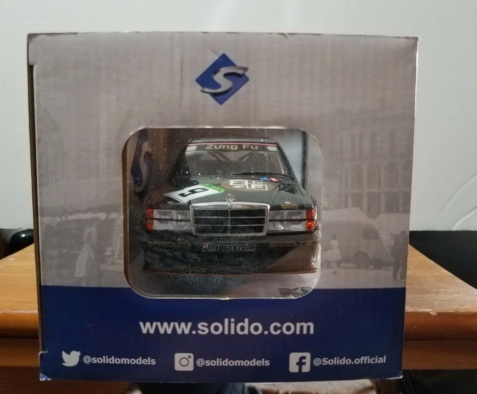 1991 Mercedes-Benz 190 Evolution II, #9 By SOLIDO Black / Gold 1:18 Die-cast - - Image 3 of 4