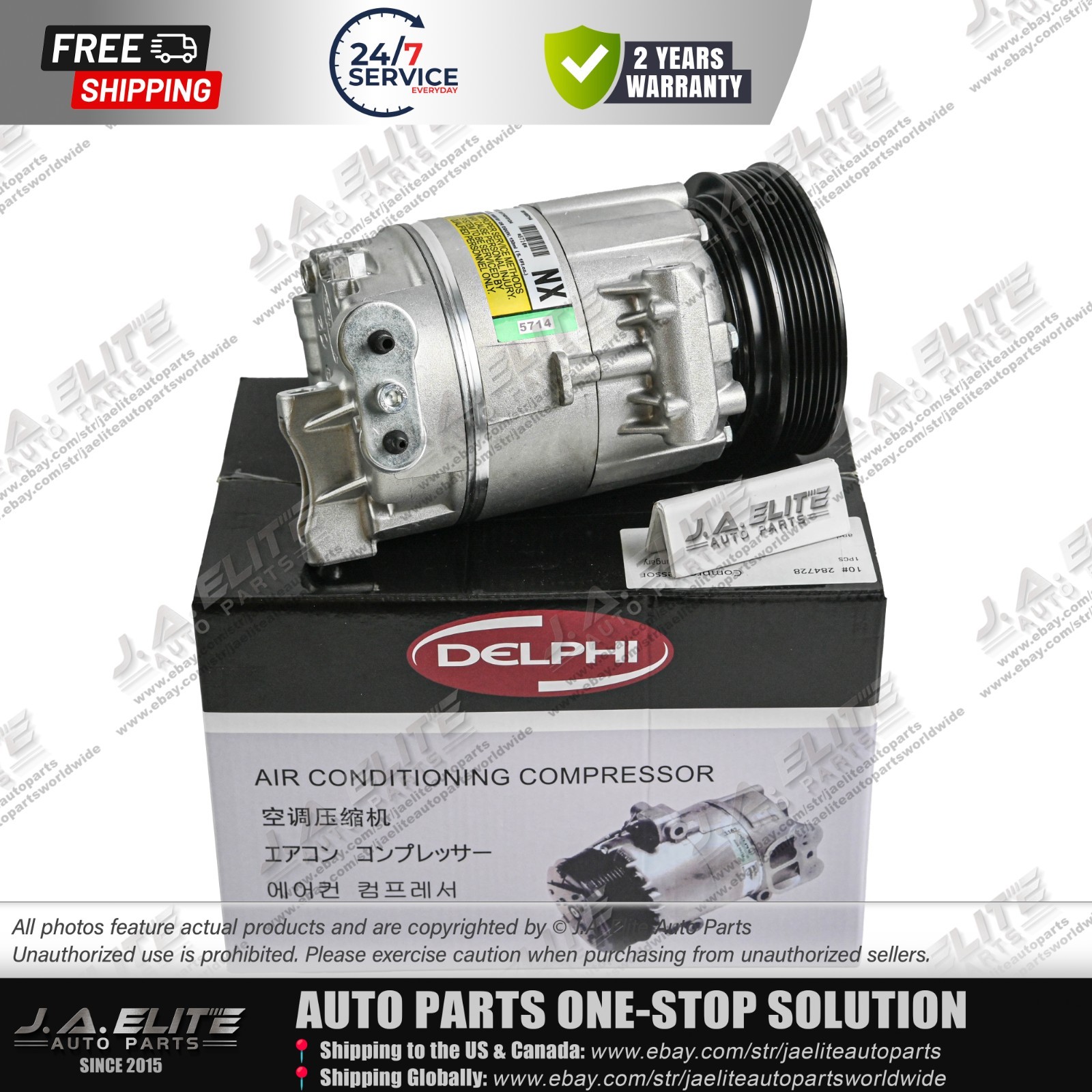 Genuine Delphi Air Conditioning Compressor for Maserati Quattroporte GT, 284728