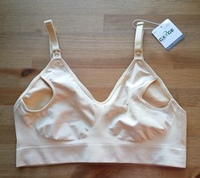 GXXGE Seamless Nursing Bra Maternity Breastfeeding Size XXL Beige New