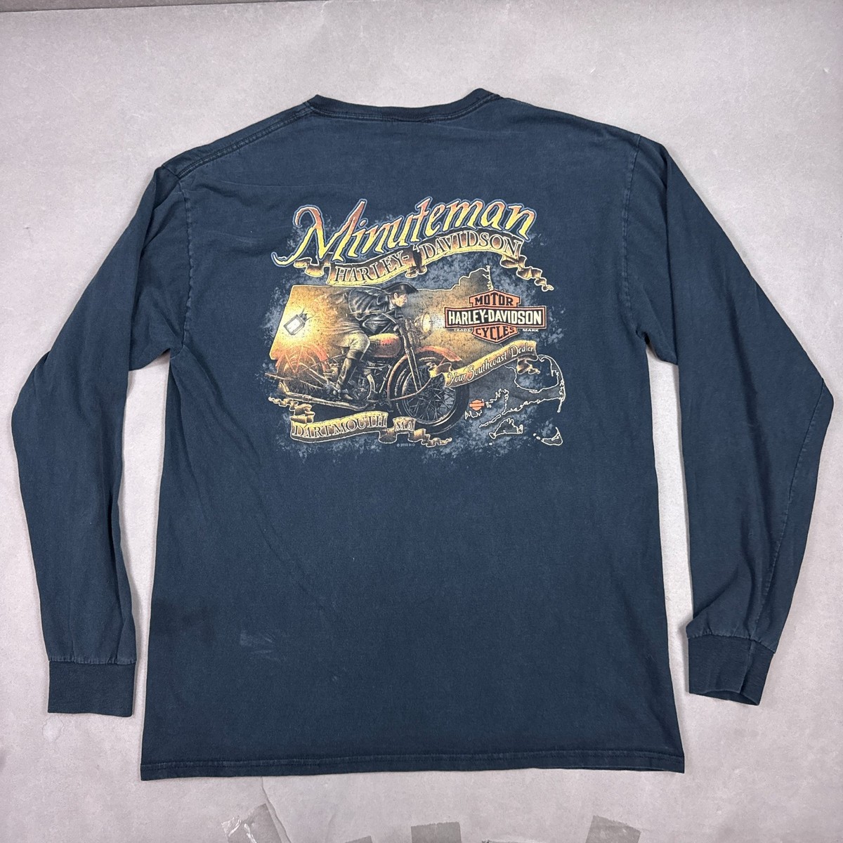 Harley Davidson Shirt Mens Medium Black Willie G Minuteman