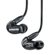 Shure SE215 Sound Isolating In-Ear Headphones 3.5mm Jack wired Black Earphones