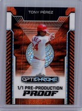 Tony Perez 2025 Leaf Optichrome Baseball 1/1 Pre Production Proof