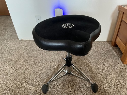 Roc-N-Soc Original Throne Top With Gibraltar B9608S Short Base Drum Stool Black