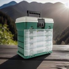  NEW 4-Drawer Tackle Box Organizer for Fishing or Crafts - Green 80-FSH5035 