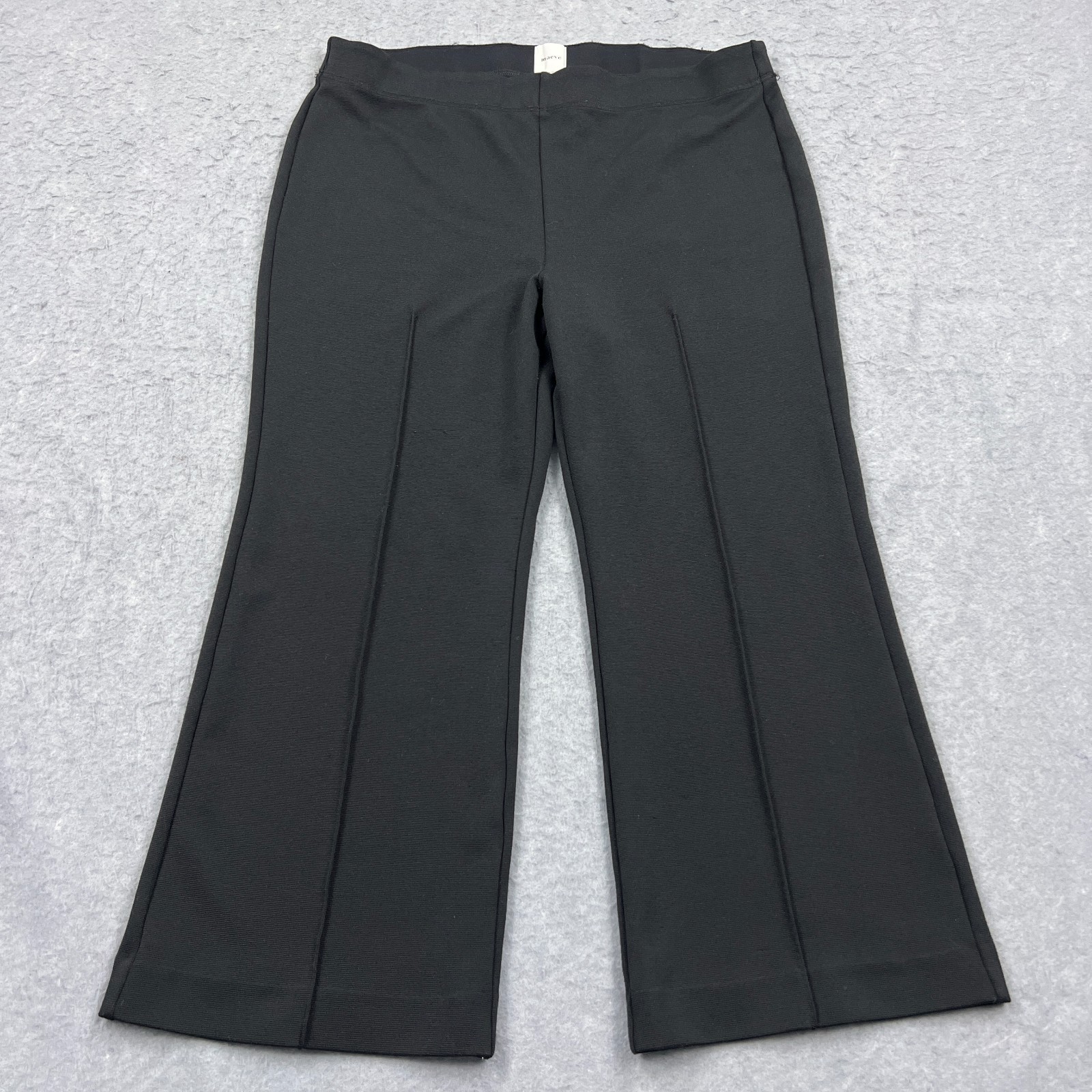 Anthropologie Maeve Pants Women's XL Black The Margot Kick Flare Cropped Trouser