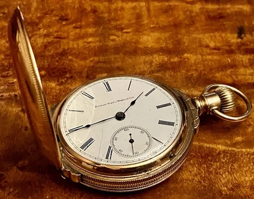 Antique 18s 7j Grade 96 Elgin Gold Filled Pocket Watch For Parts or Restoration