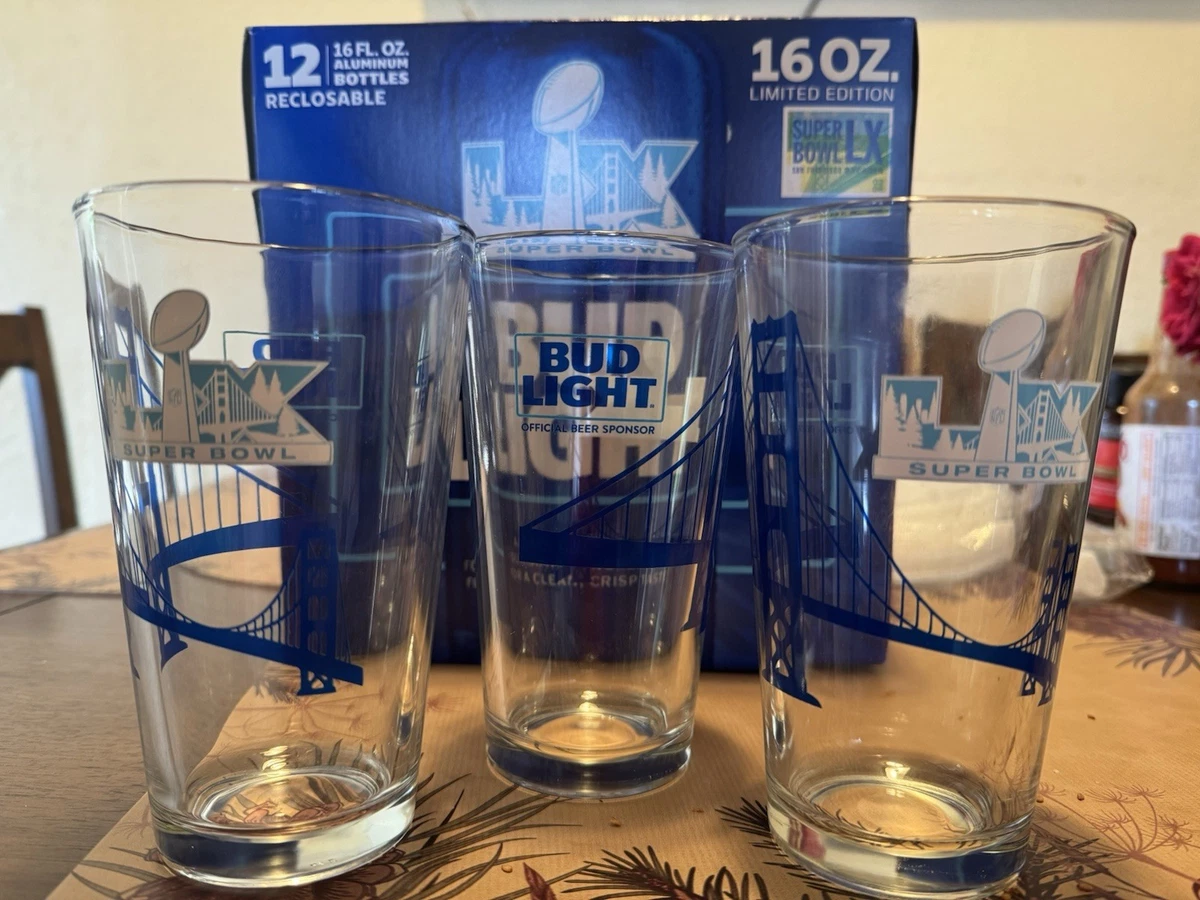 Bud Light Super Bowl Glass for sale | eBay